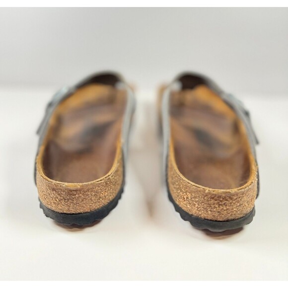 Birkenstock Gizeh Sandals Brown White Birko Flor Flat Flip Flops Thong 41 US 10 - Picture 5 of 8